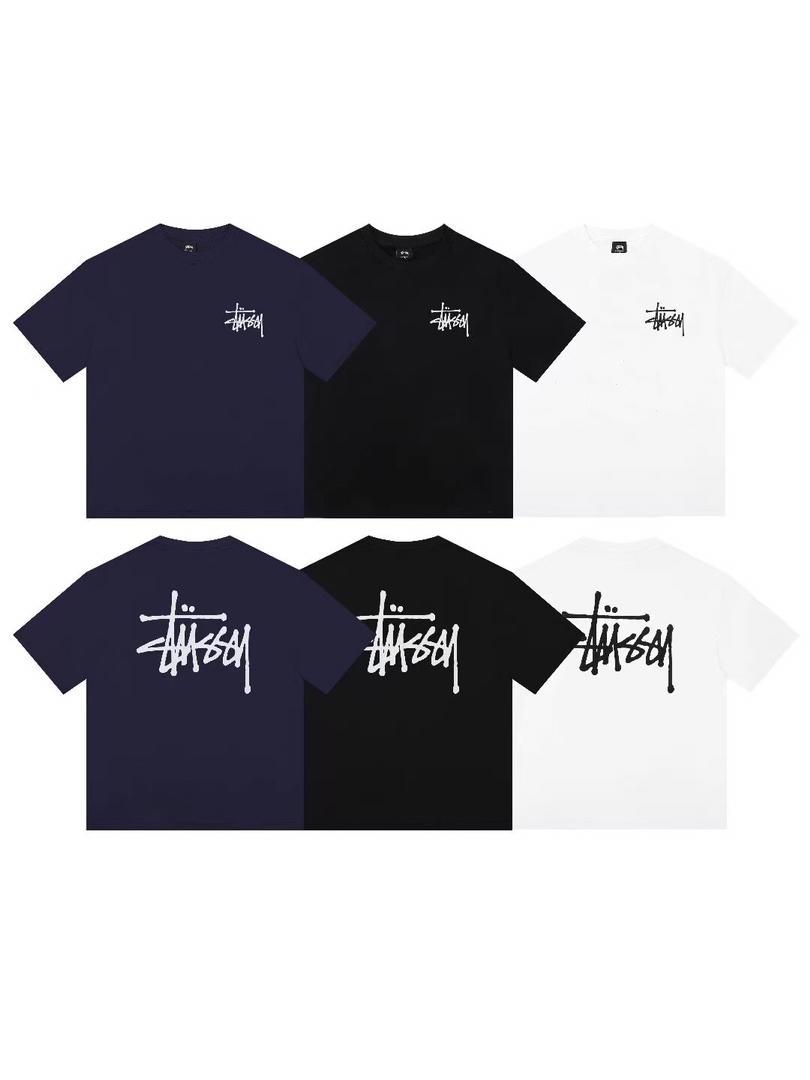 חולצת טי אוברסייז stussy עם הדפס גרפיטי בגב
